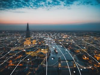 London with data points overlaid